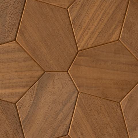 EmotionWood Thermo-Abachi, Hexagon, Wall Panel