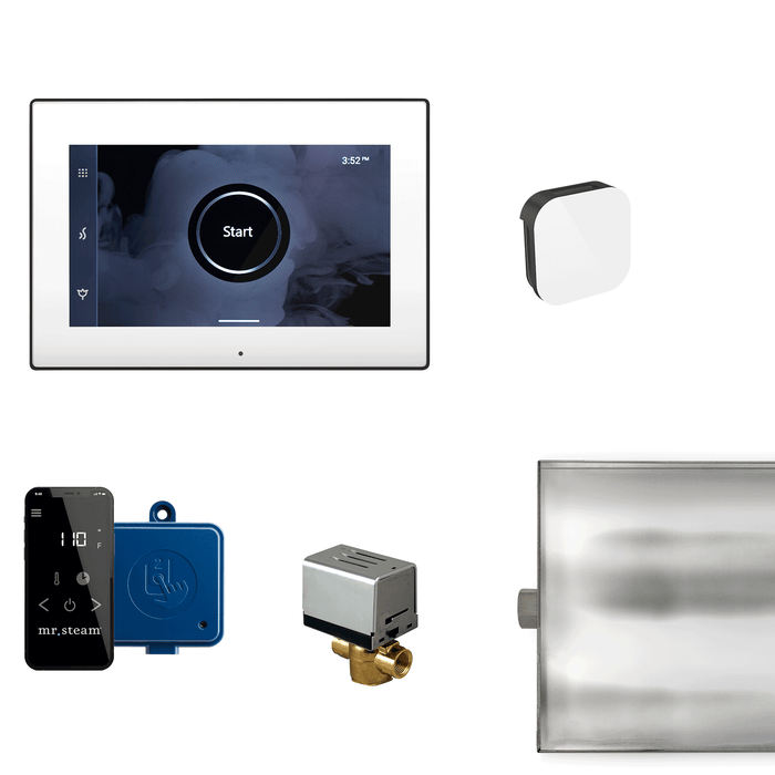 Mr. Steam XButler Steam Shower Control Package with iSteamX Control and Aroma Glass SteamHead