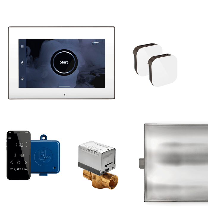 Mr. Steam XButler Max Steam Shower Control Package with iSteamX Control and Aroma Glass SteamHead