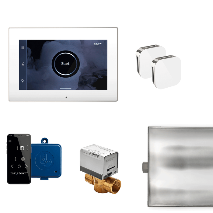 Mr. Steam XButler Max Steam Shower Control Package with iSteamX Control and Aroma Glass SteamHead