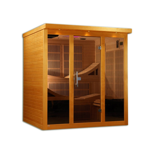 Golden Designs Dynamic Monaco 6-person Ultra Low EMF FAR Infrared Sauna DYN-6996-01 Elite Sauna Super