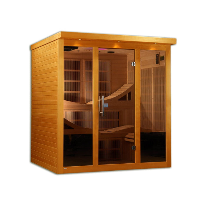 Golden Designs Dynamic Monaco 6-person Ultra Low EMF FAR Infrared Sauna DYN-6996-01 Elite Sauna Super