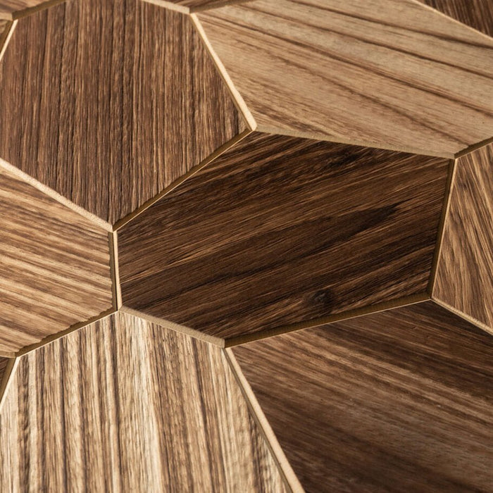 Emotion Wood EmotionWood Abachi Yakisugi Brushed, Hexagon, Wall Panel 310-PNL-HEX-ABACHIYB Sauna Super