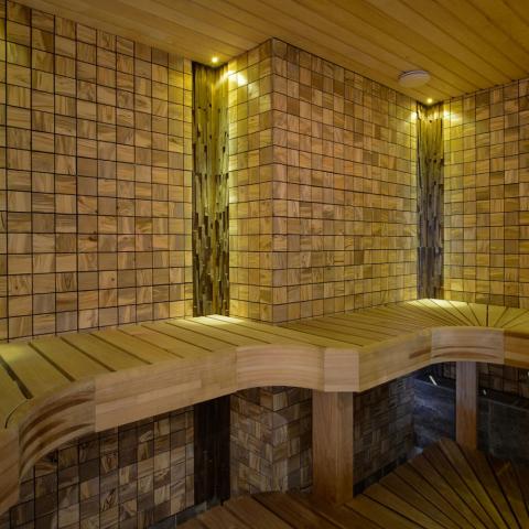 EmotionWood Olive, Square 58, Wall Panel - Sauna Super