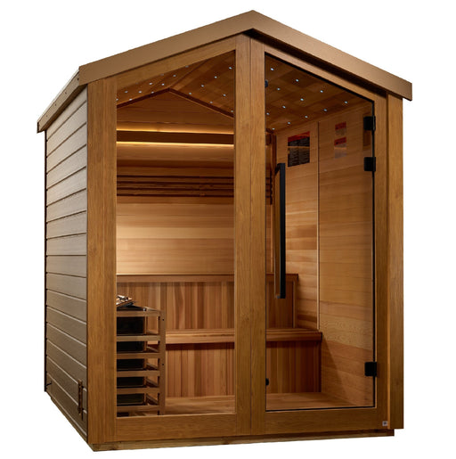 Golden Designs Kaarina 6 Person Outdoor Traditional Sauna (GDI-8506-01) - Canadian Red Cedar Interior - Sauna Super