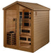 Golden Designs Kaskinen 6 Person Hybrid (PureTech™ Full Spectrum IR or Traditional Stove) Outdoor Sauna (GDI-8526-01) - Canadian Red Cedar Interior - Sauna Super