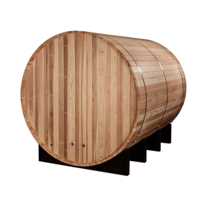 Golden Designs "Klosters" 6 Person Barrel Traditional Sauna - Pacific Cedar - Sauna Super