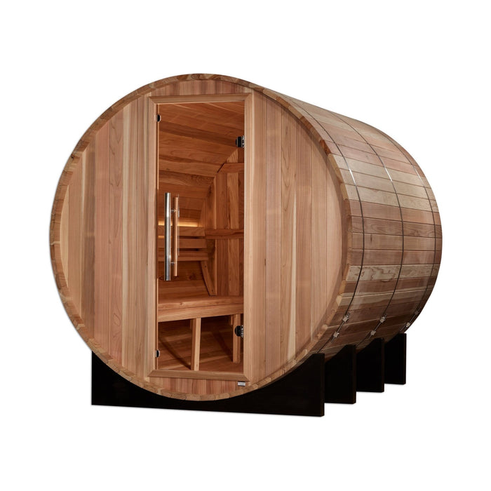 Golden Designs Golden Designs "Klosters" 6 Person Barrel Traditional Sauna - Pacific Cedar GDI-B006-01 Sauna Super