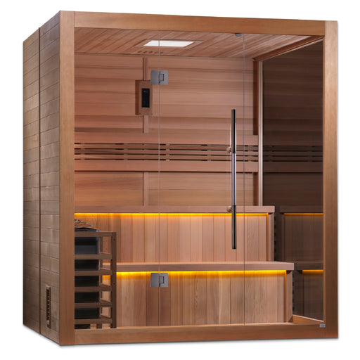 Golden Designs Golden Designs "Kuusamo Edition" 6 Person Indoor Traditional Sauna (GDI-7206-01) - Canadian Red Cedar GDI-7206-01 Sauna Super