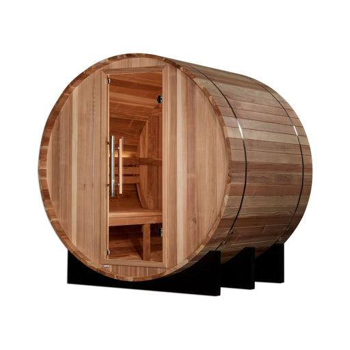 Golden Designs "St. Moritz" 2 Person Barrel Traditional Sauna - Pacific Cedar - Sauna Super