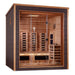 Golden Designs Golden Designs Visby 3 Person Hybrid (PureTech™ Full Spectrum IR or Traditional Stove) Outdoor Sauna (GDI-8223-01) - Canadian Red Cedar Interior GDI-8223-01 Sauna Super