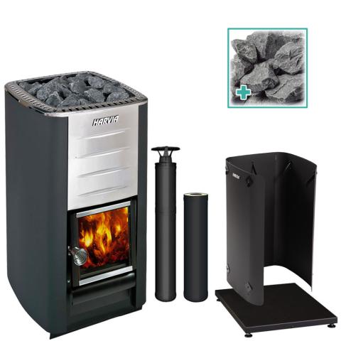 Harvia Harvia M3 Wood-Burning Stove Kit BK M3 Stove Kit BK Sauna Super