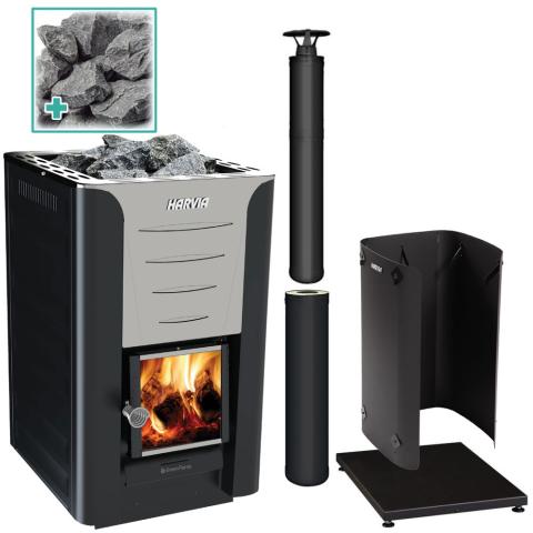 Harvia Harvia PRO 20 Wood Burning Stove Kit BK Pro 20 Kit BK Sauna Super