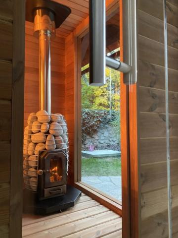 HUUM Sauna Wood Stove Chimney Set, Thru - Ceiling - Sauna Super