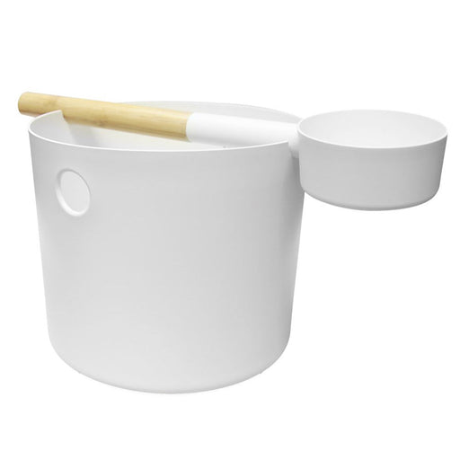 KOLO Bucket and Ladle Set, Bamboo/Aluminum, 1Gal - Sauna Super