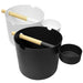 KOLO KOLO Bucket and Ladle Set, Bamboo/Aluminum, 1Gal 29000 Sauna Super