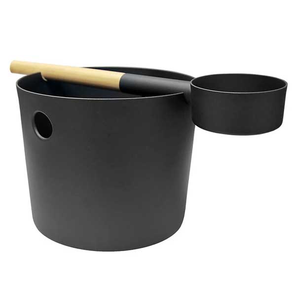 Dundalk LeisureCraft KOLO Bucket & Ladle - Black 29000 Sauna Super