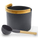 KOLO Bucket with curved handle and Ladle, Bamboo/Aluminum, 1Gal - Sauna Super