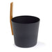 KOLO Bucket with straight handle, Bamboo/Aluminum, 1Gal - Sauna Super