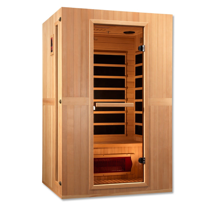 Golden Designs Maxxus 2-Person Ceramic and Carbon Tech Low EMF FAR Infrared Sauna MX-LS2-01 Sauna Super