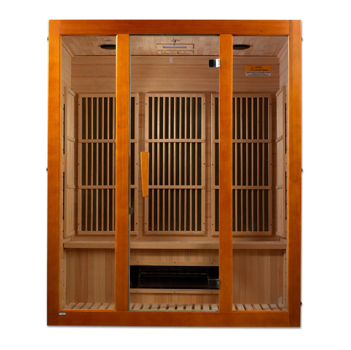 Golden Designs Maxxus 3-Person Corner Low EMF FAR Infrared Sauna MX-J306-02S Sauna Super