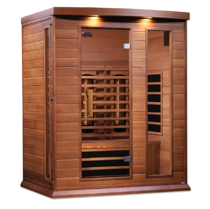 Golden Designs Maxxus 3-Person Full Spectrum Near Zero EMF FAR Infrared Sauna MX-M306-01-FS CED Sauna Super