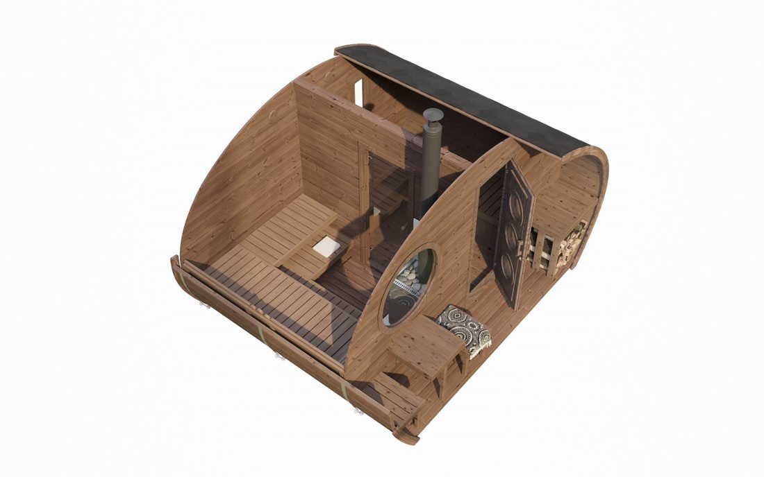 SaunaLife Model G11 Outdoor Home Sauna Kit - Sauna Super