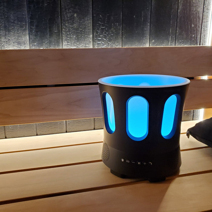 SaunaLife SaunaZone Bluetooth Speaker, Sauna Bucket, with Lights - Sauna Super