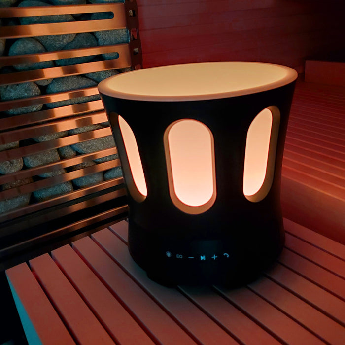 SaunaLife SaunaZone Bluetooth Speaker, Sauna Bucket, with Lights - Sauna Super