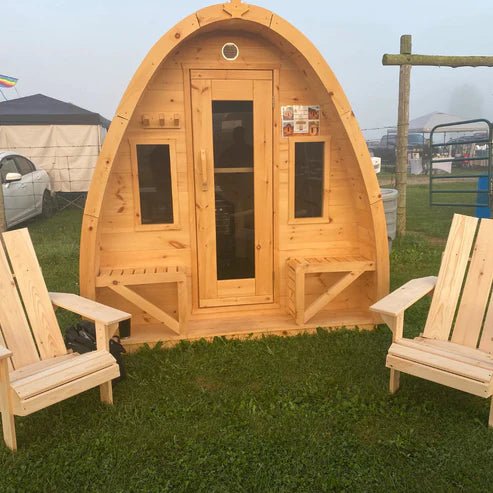 True North Large Pod Outdoor Sauna - Pine - Sauna Super