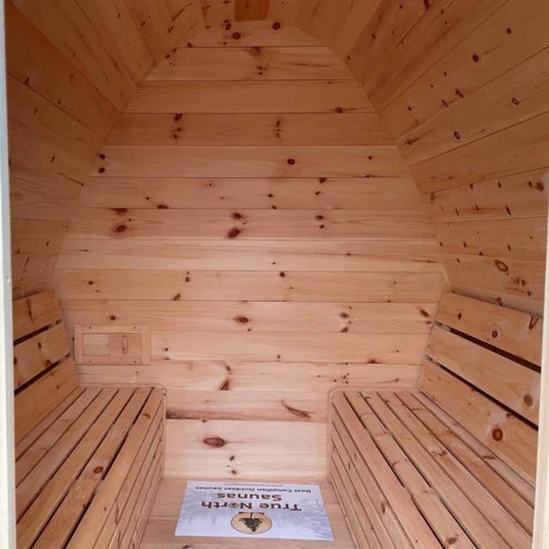 True North Large Pod Outdoor Sauna - Pine - Sauna Super